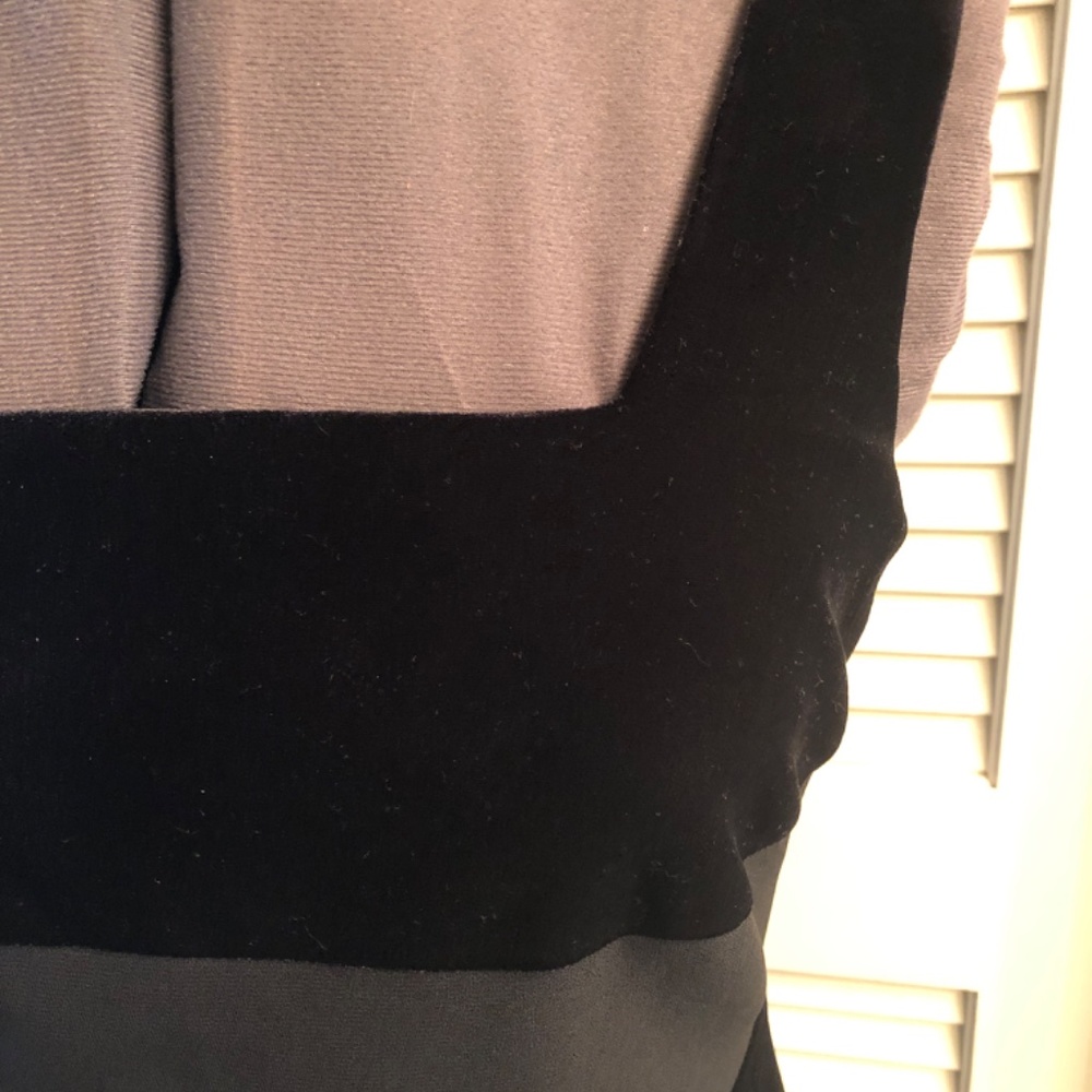 Laundry Black Velvet Two Tone Tank Dress Size 6 - Picture 6 of 11